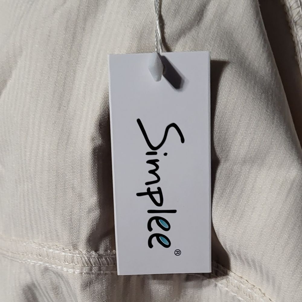 Simplee Ivory Cream NWT Oversized Corduroy Sweater Jacket (Shacket) Size Small - Picture 12 of 14